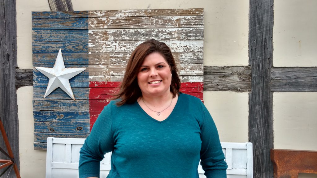 Texas flag head shot